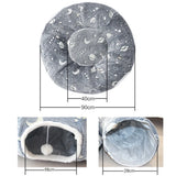 Yeknu  Donut Cat Bed Tunnel Multi functional Cat Bed Foldable Glow In The Dark Cat Tunnel Cat Hideaway Pet Bed