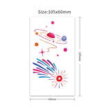 Yeknu  16pcs Tattoo Sticker Temporary Planet Cartoon Spaceman Whale Moon Sun Element Waterproof Body Art Arm for Kids Women MenTatto