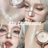 Yeknu  Glitter Eyeshadow Long Lasting Waterproof Eyeshadow Pearlescent Shimmer Body Highlighter Makeup Palette Glitter Eyeshadow Gel