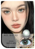 Yeknu  2pcs Gradient Green Contact Lenses Natural Color Pupils Coffee Pearl Lenses Makeup Color Eye Lenses Brown Lens Gray Lens