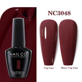 Yeknu  15ml Orange Color Nail Gel Polish Semi Permanent Red Pink Gellack Nail Art Salon Soak Off UV LED Glitter Nail Gel Varnish