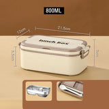 Yeknu  1500ml Portable Stainless Steel 316 Thermal Lunch Box With Insulation Bag Leak-Proof Bento Box Adult Student Food Container
