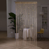 Yeknu  Thiened No-Drill Rose Line Curtain Modern mat Living Room Partition Baund Decorative Hanging Door Curtain