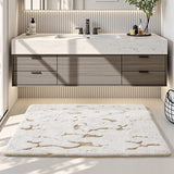 Yeknu  Tufting Marble Pattern Bathroom Mat Soft Tufted Bedroom Carpet Bedside Rug Bedroom Floor Anti Slip Tidy Pad Aesthetic Home Decor