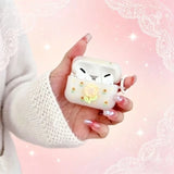 Yeknu  Cute and elegant tulip and sunflower flowers are suitable for headphone protective covers