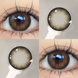 Yeknu  2PCS Myopia Eye Brown Lenses Contact Lenses for Eye Natural Brown Pupils Beauty Cosmetic Contacts Color Lenses Yearly