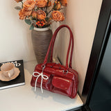 Fashionable Underarm Bow Bag for Women Korean Edition New Simple Leisure Pillow Bag Trendy Versatile Shoulder Bag