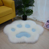 Yeknu  Lovely Cat Paw Pattern Soft Plush Carpet Home  Rugs and Carpets for Home Living Room