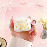 Yeknu  Cute and elegant tulip and sunflower flowers are suitable for headphone protective covers