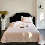 Yeknu  4Pcs Pink Romantic Lace Ruffles Princess Wedding Bedding Set 100% Cotton Duvet Cover Bed Sheet Or Quilted Bedspread Pillowcases