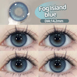 Yeknu  2PCS Myopia Beauty Colored  Contact Lenses Purple Halloween Makeup Lens Fashion Pupils Big Eye Lenses Natural Blue Lense