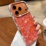 Yeknu  Fashion Bling Glitter Shell Pattern Phone Case For iPhone 13 14 15 16 17 Pro Max Soft IMD Shockproof Anti-Scratch Diamond Cover