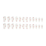 Yeknu  24 PCs Long Almond Shaped Fake Nails +1 Nail File +1 Piece of Jelly Glue