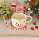 Yeknu Bow shaped mug for girls with high looks, home ceramic water cup