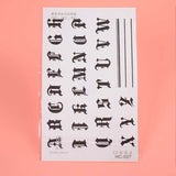 Yeknu  Long-lasting waterproof tattoo stickers simulated non-reflective temporary tattoo English pattern finger arm fake tattoo
