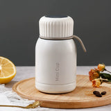 Yeknu  280ml Fashion Mini Stainless Steel 316 Thermal Flask With Silicone Rope Portable Cute Pocket Coffee Tea Thermal Bottle Tumbler