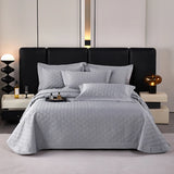 Yeknu Luxury 1000TC Egyptian Cotton Quilted Bedspread, Queen King Size, Bed Cover, Mattress Topper Coverlet, Bed Sheet, Pillowcases
