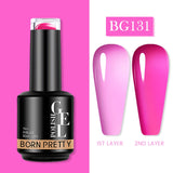Yeknu  Rubber Base Gel Nail Polish Pink White Base Gel Top Coat Jelly Semi Transparen French Soak Off UV Nail Art Varnish
