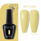 Yeknu  15ml Orange Color Nail Gel Polish Semi Permanent Red Pink Gellack Nail Art Salon Soak Off UV LED Glitter Nail Gel Varnish