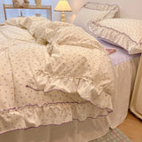 Yeknu  Fresh Botanical Floral Bedding Set for Kids and Adults, Leaves, Flower Duvet Cover, Pillowcases, Soft Washed Cotton, Home Textil