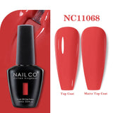 Yeknu  15ml Orange Color Nail Gel Polish Semi Permanent Red Pink Gellack Nail Art Salon Soak Off UV LED Glitter Nail Gel Varnish