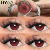 Yeknu  Contact Lens Makeup Red Lens Cosplay Colored Pupils Cosmetics Natual Black Lens Woman Pink Pupils Color Contacts Blue lens