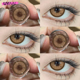 Yeknu  [Free Gift] Color Contact Lenses for Eyes Brown Fashion Lenses Blue Color Eye Lenses Discounts Purple Y2K Lenses Colorcon