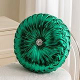Yeknu  35cm Round Metallic Style Sofa Pillow Bay Window Futon Seat Cushion Pumpkin Seat Cushion for Couch Floor Throw Pillow