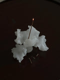 Yeknu  Handmade 3D Glass Ceramic Lily Incense Holder Ornament Glass Fragrance Ornament