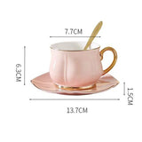 Yeknu  1pc Creative European Light Luxury Phnom Penh Ceramic Mugs Household Afternoon Tea Table Supplies Coffee Cup And Dish Set
