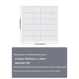 Yeknu  Waterproof Moisture Proof 3D Tile Stickers Self Adhesive Wall Decals for Kitchen Bathroom Oil Resistant Decorative Wall Mural