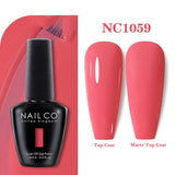 Yeknu  15ml Orange Color Nail Gel Polish Semi Permanent Red Pink Gellack Nail Art Salon Soak Off UV LED Glitter Nail Gel Varnish
