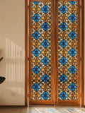 Yeknu  Funlife Summer Light Floral Cluster Glass Film Removable Decorative Window Sticker for Bedroom Living Room Office PVC Material