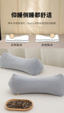 Yeknu 2025 new pure cotton three-dimensional triangular striped buckwheat pillow full buckwheat hull filling to protect cervical spine