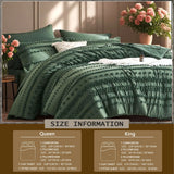 Yeknu  7-piece tufted design comforter set, soft and comfortable, bedding set, room decoration, suitable for all seasons, ideal gift, q