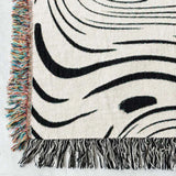 Yeknu Water Ripple leisure Blanket Black Carpet Decorative Sofa Leisure Carpet Single Tapestry Throw Blankets Camping Blanket