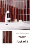 Yeknu  Waterproof Moisture Proof 3D Tile Stickers Self Adhesive Wall Decals for Kitchen Bathroom Oil Resistant Decorative Wall Mural
