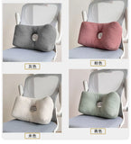 Yeknu Corduroy waist pillow office sleeping pillow computer chair waist cushion pregnant woman backrest car small pillow