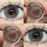 Yeknu  2pcs/Pair Color Contact Lenses with Degree Myopia Lenses Grey Lens Comestics Natural Eyes Lenses Beauty Pupils Yearly