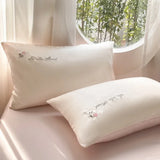 Yeknu  Summer Cooling Ice Silk Bedding Sets Silky Sleeping Naked Skin Friendly Quilt Cover Set Home Dorm Bedclothes for Adults Kids
