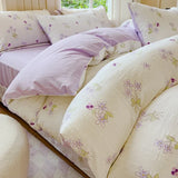 Yeknu  Class A super soft jacquard cloud yarn cotton four-piece set, bed sheet, bed hat, quilt cover, student dormitory bed