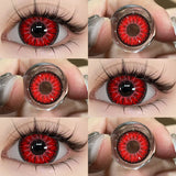 Yeknu  Cosplay Contact Lens Makeup Colored Pupils Cosmetics Beauty Red  Lenses Woman Cosplay Pink Pupils Halloween Color Contacts