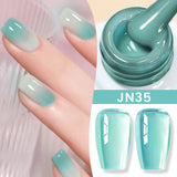Yeknu  10ml Jelly Nude Gel Nail Polish Crystal Translucent Coffee Soak Off Semi-Permanent Varnish Base Top Coat Manicure