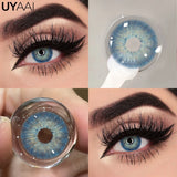 Yeknu  Color Contact Lenses For Eye Cosmetic Black Lens Makeup Beauty Green Eyes Contact Natural Brown Contact Eyes Makeup