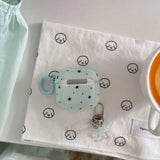 Yeknu  Fresh mint blue star Airpods 4th generation earphone cover is suitable for Apple 1/2 generation Bluetooth earphone