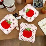 Yeknu  Tomato Mini Storage Bag Is A Portable Waterproof Coin Purse, Lipstick,Headphones,and Miscellaneous Bag.Travel Accessories