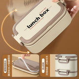 Yeknu  1500ml Portable Stainless Steel 316 Thermal Lunch Box With Insulation Bag Leak-Proof Bento Box Adult Student Food Container