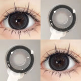 Yeknu  2PCS Brown Large Diameter Colored Contacts Lenses with Myopia Grey Colored Natural Eyes Beauty Lens Makeup Yearly New