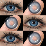 Yeknu  Daily Colored Contact Lenses Myopia 1 Day Disposable Colored Pupils Green Eye Contacts Gray Natural Fashion Lenses