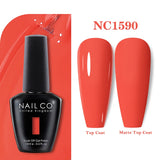 Yeknu  15ml Orange Color Nail Gel Polish Semi Permanent Red Pink Gellack Nail Art Salon Soak Off UV LED Glitter Nail Gel Varnish